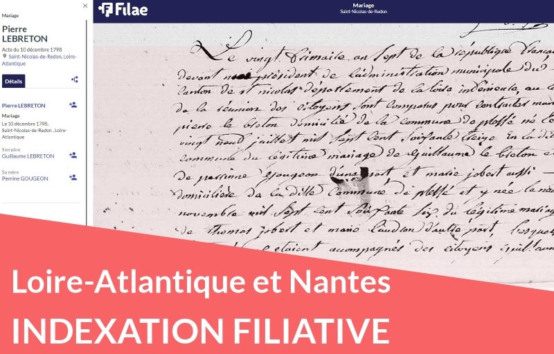 Nouveau : Nantes et Loire-Atlantique : indexation filiative de l’état civil du XIXème