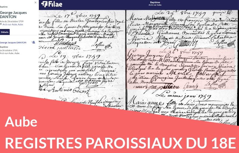 Nouveau : les registres paroissiaux de l’Aube numérisés et indexés Nouveau : les registres paroissiaux de l’Aube numérisés et indexés