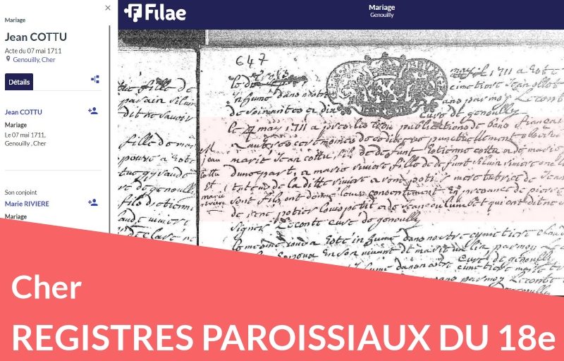 Nouveau : les registres paroissiaux du Cher numérisés et indexés Nouveau : les registres paroissiaux du Cher numérisés et indexés