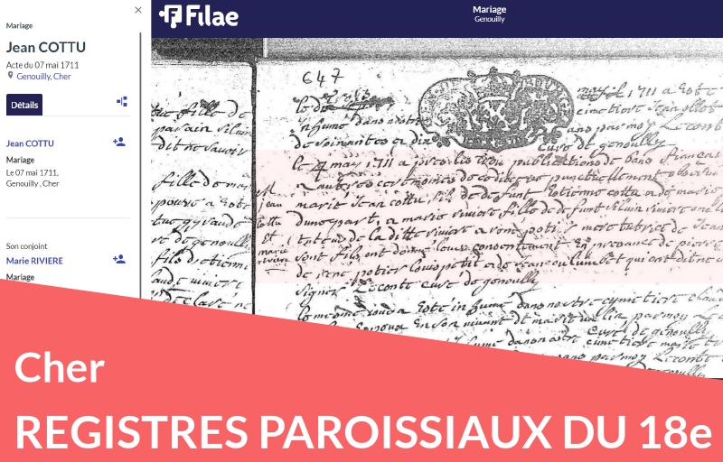 Nouveau : les registres paroissiaux du Cher numérisés et indexés