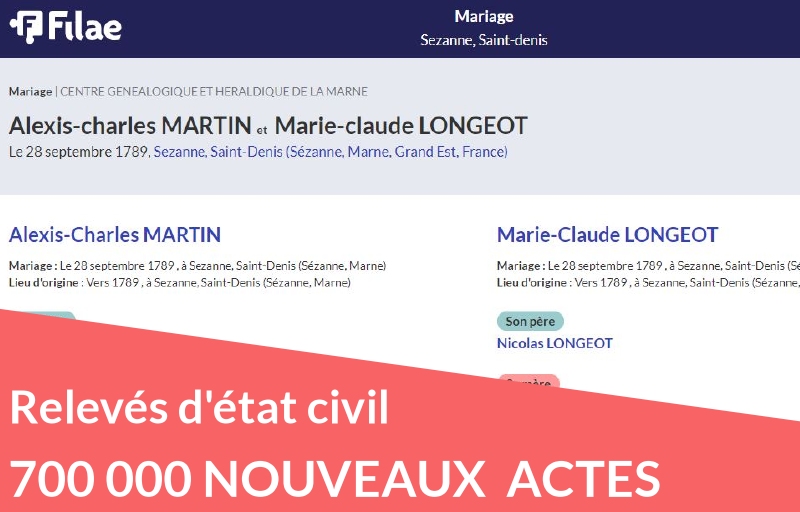 Etat civil : plus de 700 000 nouveaux actes relevés
