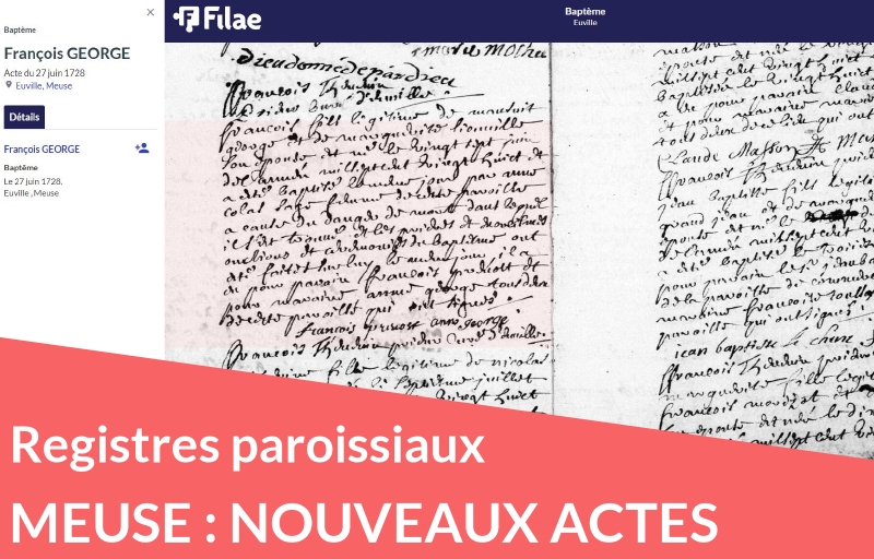 Et de 10 ! nouveaux registres paroissiaux de la Meuse Et de 10 ! nouveaux registres paroissiaux de la Meuse