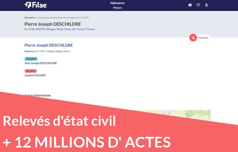 12 millions de nouveaux relevés d’état civil 12 millions de nouveaux relevés d’état civil