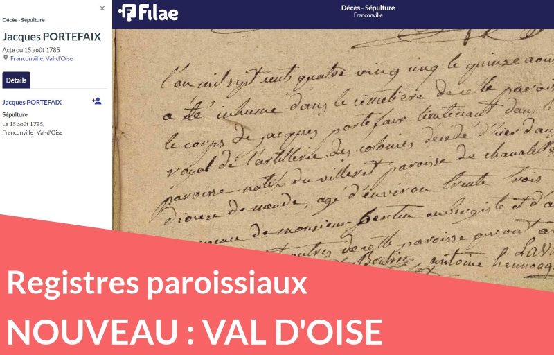 Nouveau : registres paroissiaux du Val d’Oise au XVIIIe siècle Nouveau : registres paroissiaux du Val d’Oise au XVIIIe siècle