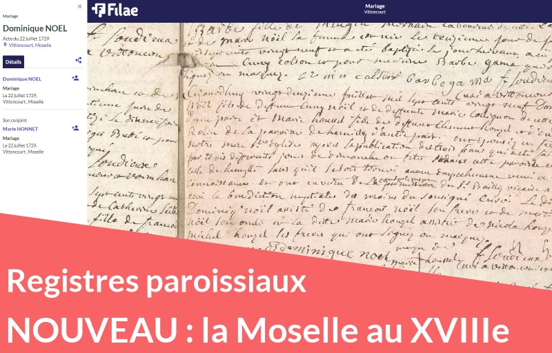 Nouveau : registres paroissiaux du XVIIIe siècle de la Moselle Nouveau : registres paroissiaux du XVIIIe siècle de la Moselle