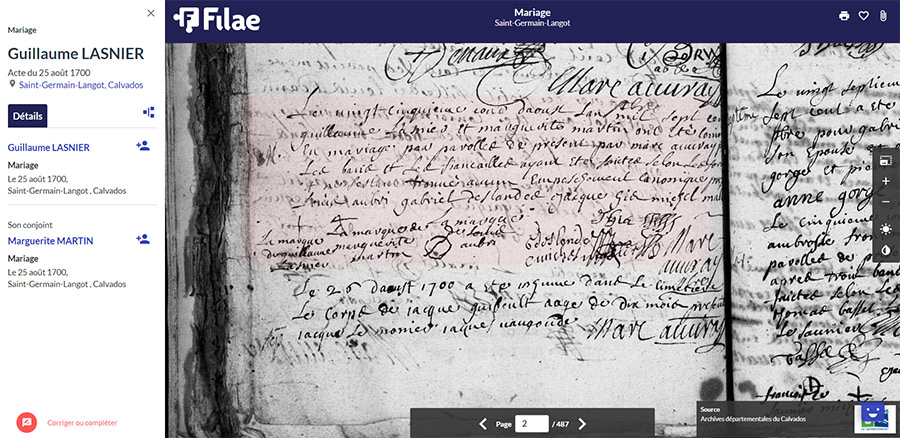 registres paroissiaux du Calvados