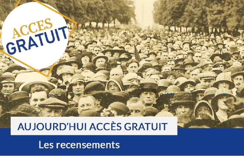 Accès gratuit  aux recensements le 27 juin 2020