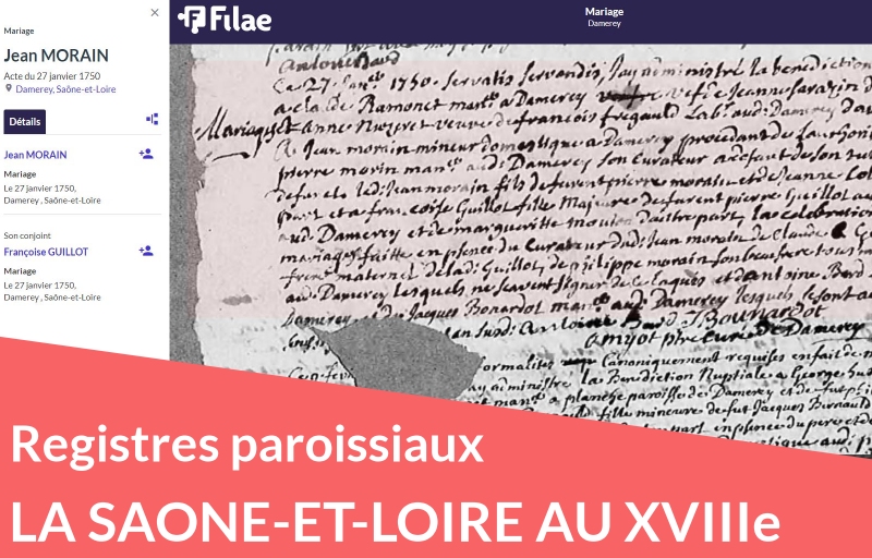 Nouveau : registres paroissiaux de Saône-et-Loire (XVIIIe siècle)
