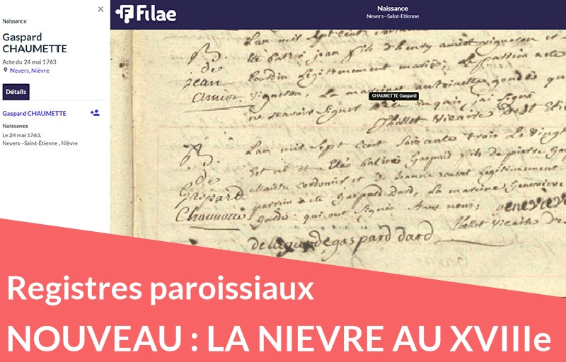 Nouveau : registres paroissiaux de la Nièvre (XVIIIe siècle)
