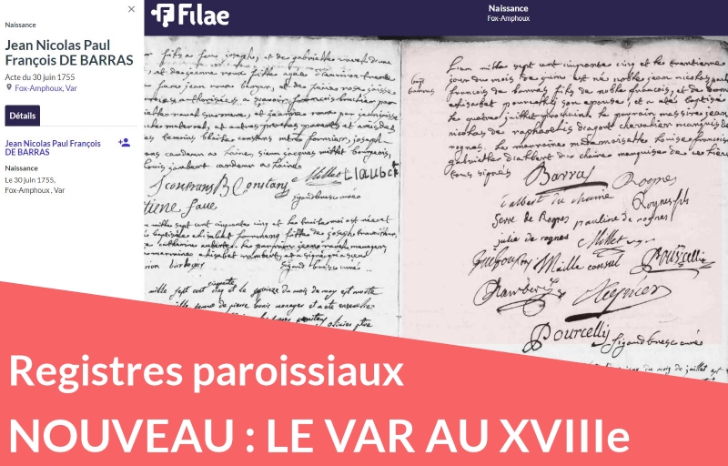 Nouveau : registres paroissiaux du Var (XVIIIe siècle)