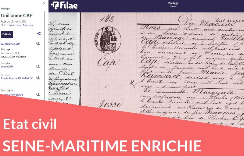 Nouveau : état civil de Seine-Maritime