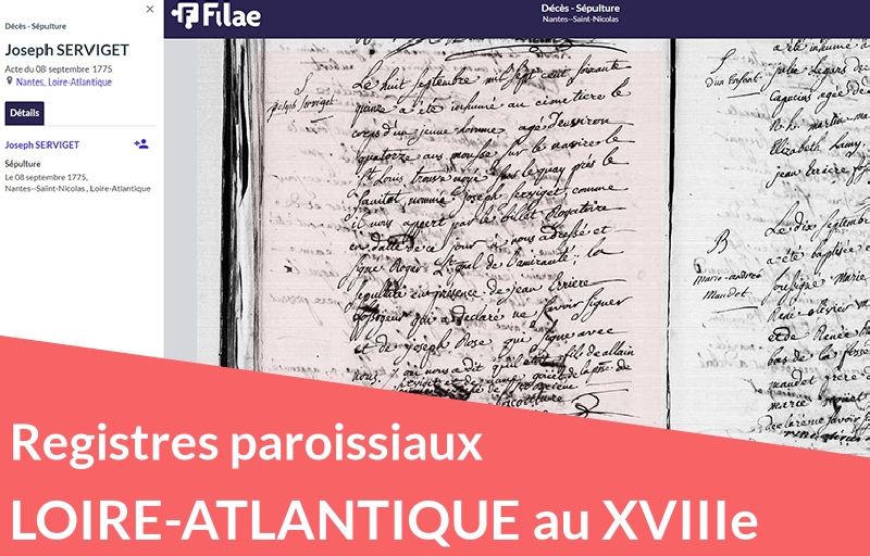 Nouveau : registres paroissiaux de Loire-Atlantique (XVIIIe siècle)