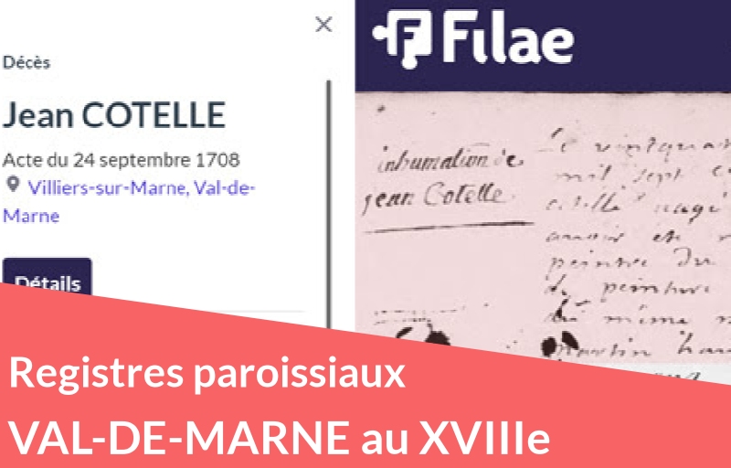 Nouveau : registres paroissiaux du Val-de-Marne