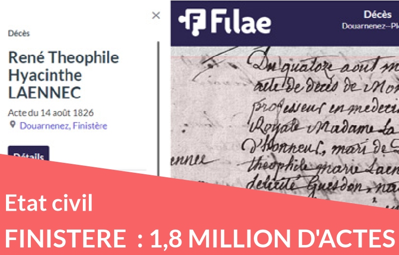 Etat civil du Finistère complété + 1,8 million d’actes