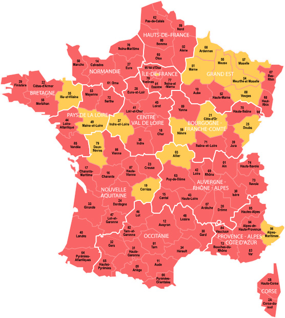 carte des relevés