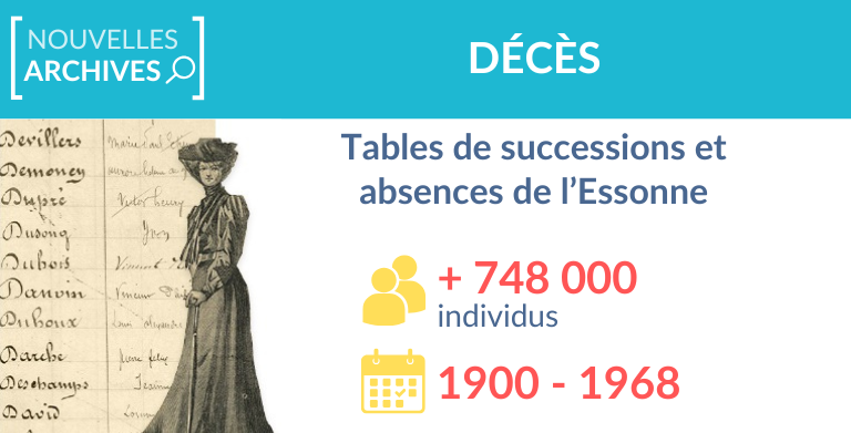 Tables de successions et absences de l’Essonne : 748 000 individus indexés