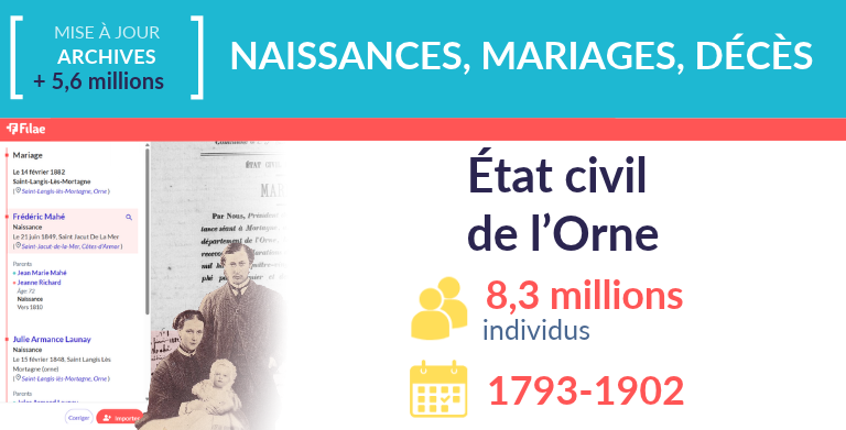 Orne : l’état civil mis à jour avec 5,6 millions d’individus Orne : l’état civil mis à jour avec 5,6 millions d’individus